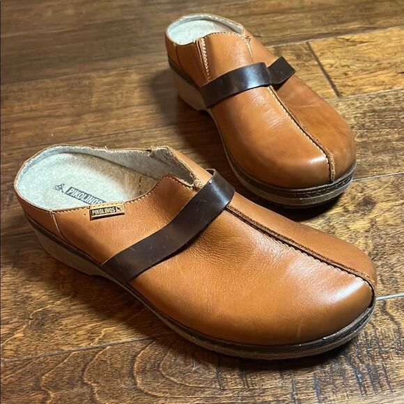 Pikolinos GRANADA Women’s medium heel clogs, Brandy, size 40 EU/9-9.5 US - Picture 1 of 8